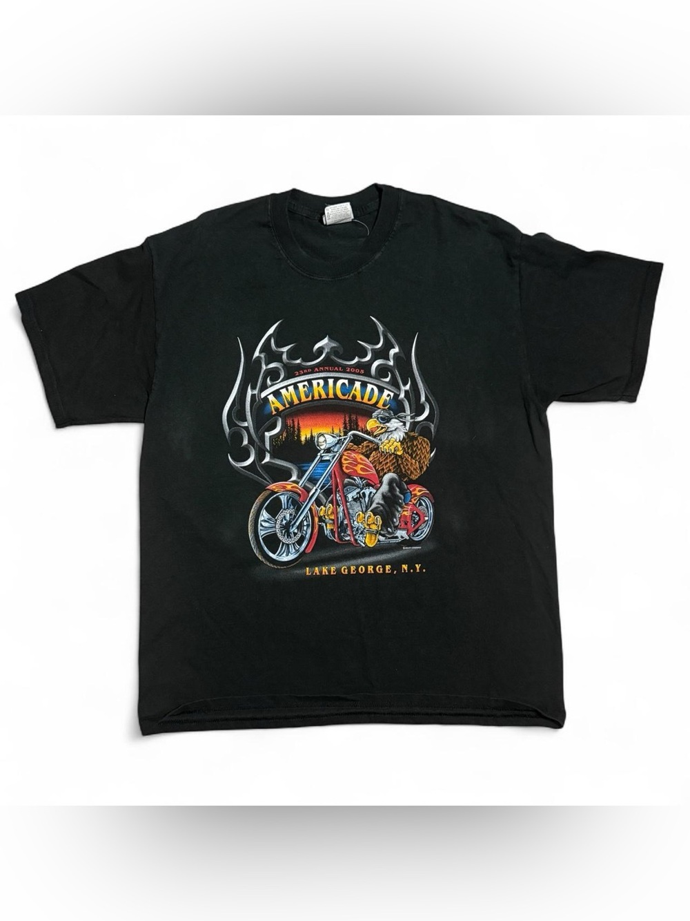 22.5x28 | 2005 Americade Lake George, N.Y Vintage Biker T-Shirt